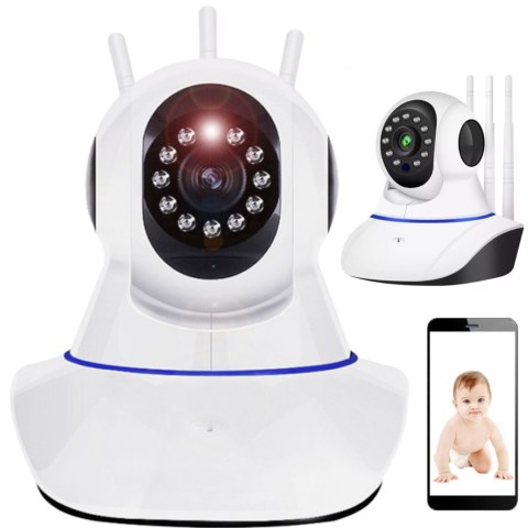 Kamera wewnętrzna niania do monitoringu z detekcją ruchu obrotowa Wi-Fi Kamera wewnętrzna niania do monitoringu z detekcją ruchu obrotowa Wi-Fi