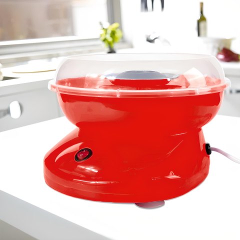 Maszyna do waty cukrowej z patyczkami miarką 550 W - czerwona Maszyna do waty cukrowej z patyczkami miarką 550 W - czerwona