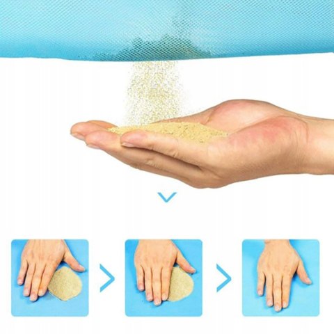 Mata koc plażowy z siatki przepuszczający piasek sand free 200 x 200 cm - niebieski Mata koc plażowy z siatki przepuszczający piasek sand free 200 x 200 cm - niebieski