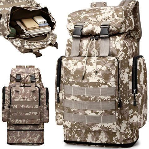Plecak militarny taktyczny survivalowy 50 l - piaskowy Plecak militarny taktyczny survivalowy 50 l - piaskowy
