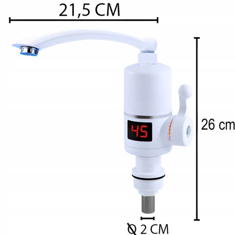 Podgrzewacz elektryczny do wody przepływowy LED 3000 W Podgrzewacz elektryczny do wody przepływowy LED 3000 W
