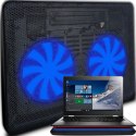 Podstawka chłodząca pod laptop 2 wentylatory LED 12-15,4''