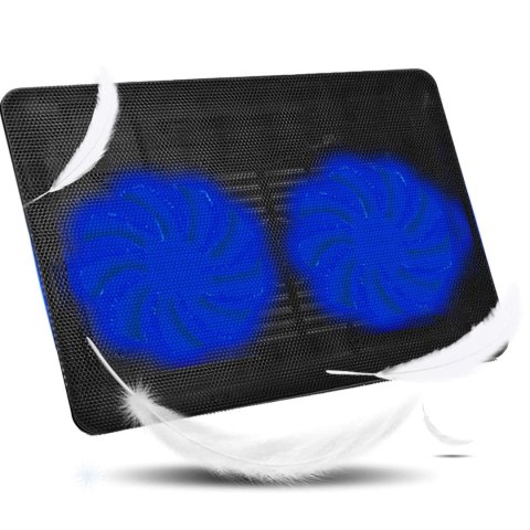 Podstawka chłodząca pod laptop 2 wentylatory LED 12-15,4'' Podstawka chłodząca pod laptop 2 wentylatory LED 12-15,4''