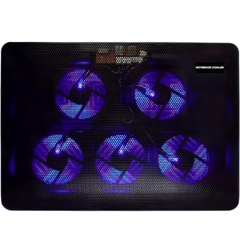 Podstawka chłodząca pod laptop z podświetleniem LED 5 wentylatorów 12-17'' Podstawka chłodząca pod laptop z podświetleniem LED 5 wentylatorów 12-17''