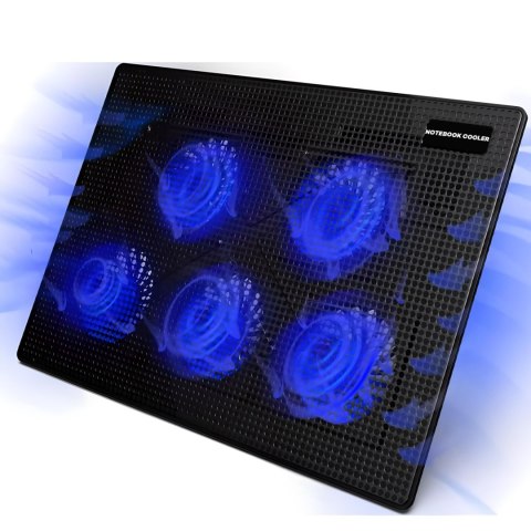 Podstawka chłodząca pod laptop z podświetleniem LED 5 wentylatorów 12-17'' Podstawka chłodząca pod laptop z podświetleniem LED 5 wentylatorów 12-17''