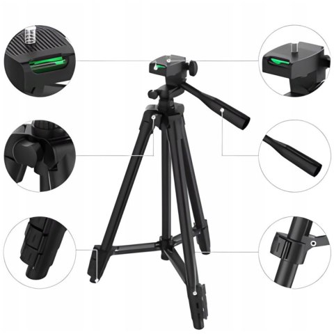 Statyw tripod z uchwytem na telefon pilotem Bluetooth 35-103 cm Statyw tripod z uchwytem na telefon pilotem Bluetooth 35-103 cm