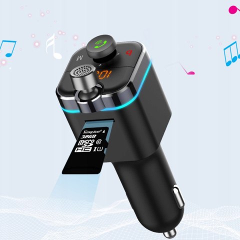 Transmiter FM z ładowarką MP3 USB SD Bluetooth LCD Transmiter FM z ładowarką MP3 USB SD Bluetooth LCD