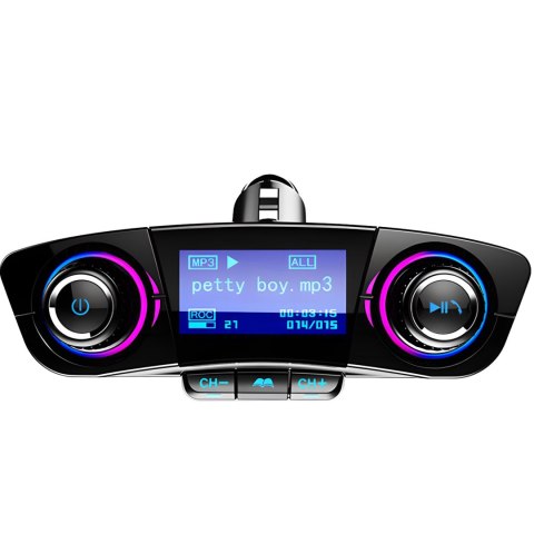 Transmiter samochodowy FM 8w1 Bluetooth TF/SD LCD do gniazda zapalniczki Transmiter samochodowy FM 8w1 Bluetooth TF/SD LCD do gniazda zapalniczki