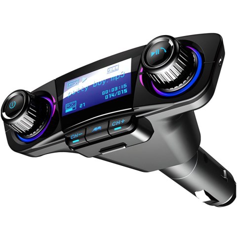 Transmiter samochodowy FM 8w1 Bluetooth TF/SD LCD do gniazda zapalniczki Transmiter samochodowy FM 8w1 Bluetooth TF/SD LCD do gniazda zapalniczki