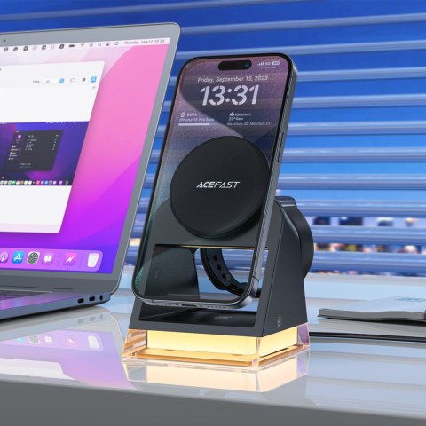 3W1 ŁADOWARKA INDUKCYJNA MAGSAFE DO IPHONE 12-15 AIRPODS APPLE WATCH USB-C CZARNA 3W1 ŁADOWARKA INDUKCYJNA MAGSAFE DO IPHONE 12-15 AIRPODS APPLE WATCH USB-C CZARNA