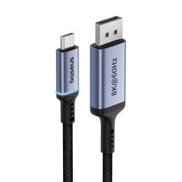 KABEL JEDNOKIERUNKOWY USB-C DO DISPLAYPORT 1.4 HD 8K 60HZ 1.5M CZARNY