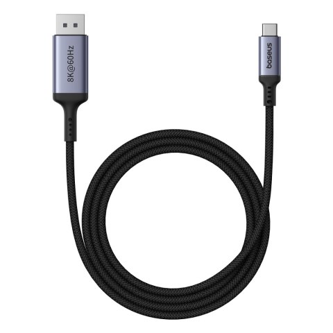 KABEL JEDNOKIERUNKOWY USB-C DO DISPLAYPORT 1.4 HD 8K 60HZ 2M CZARNY