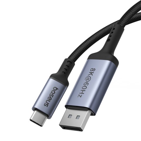 KABEL JEDNOKIERUNKOWY USB-C DO DISPLAYPORT 1.4 HD 8K 60HZ 2M CZARNY KABEL JEDNOKIERUNKOWY USB-C DO DISPLAYPORT 1.4 HD 8K 60HZ 2M CZARNY