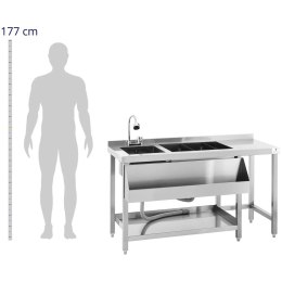 STACJA STOISKO BARMAŃSKIE KOKTAJLOWE DRINK BAR ZE ZLEWEM 66 X 106 X 136 CM