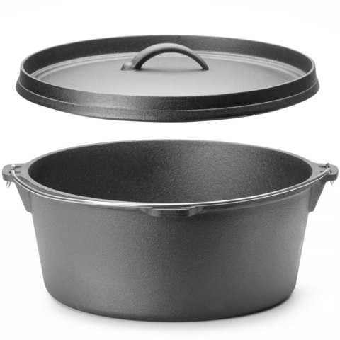 KOCIOŁEK ŻELIWNY GARNEK MYŚLIWSKI NAD OGNISKO DO ZUP GULASZY ŚR. 310 X 155 MM 7.2 L KOCIOŁEK ŻELIWNY GARNEK MYŚLIWSKI NAD OGNISKO DO ZUP GULASZY ŚR. 310 X 155 MM 7.2 L