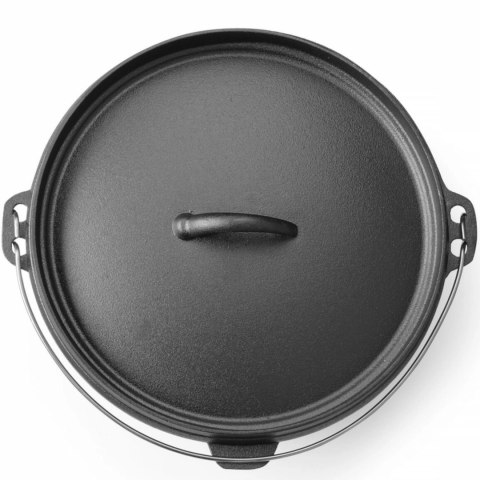 KOCIOŁEK ŻELIWNY GARNEK MYŚLIWSKI NAD OGNISKO DO ZUP GULASZY ŚR. 310 X 155 MM 7.2 L KOCIOŁEK ŻELIWNY GARNEK MYŚLIWSKI NAD OGNISKO DO ZUP GULASZY ŚR. 310 X 155 MM 7.2 L