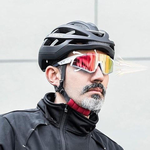 OKULARY ROWEROWE Z POLARYZACJĄ I FILTREM UV 400 BIAŁE OKULARY ROWEROWE Z POLARYZACJĄ I FILTREM UV 400 BIAŁE