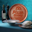 TALERZ DO PIZZY Z PORCELANY RECIPE COLLECTION BRICK RED ŚR. 33 CM - ZESTAW 6 SZT.