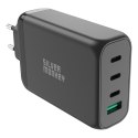 ŁADOWARKA SIECIOWA GAN 130W 3X USB-C PD 1X USB-A 3.0 QC CZARNA