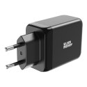 ŁADOWARKA SIECIOWA GAN 65W 2X USB-C PD 1X USB-A QC 3.0 CZARNA