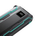 POWERBANK TERENOWY OUTDOOR 10000MAH Z WBUDOWANYMI KABLAMI USB-C I LIGHTNING CZARNY