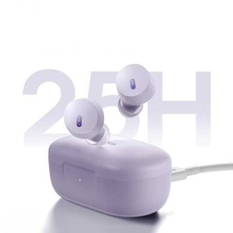 SŁUCHAWKI BEZPRZEWODOWE BOWIE E18 TWS ENC IPX4 USB-C FIOLETOWE SŁUCHAWKI BEZPRZEWODOWE BOWIE E18 TWS ENC IPX4 USB-C FIOLETOWE