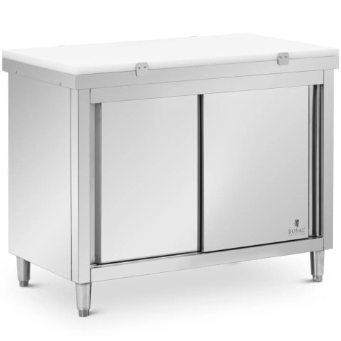 SZAFKA GASTRONOMICZNA WOLNOSTOJĄCA Z DESKĄ DO KROJENIA STAL 120 X 60 CM SZAFKA GASTRONOMICZNA WOLNOSTOJĄCA Z DESKĄ DO KROJENIA STAL 120 X 60 CM