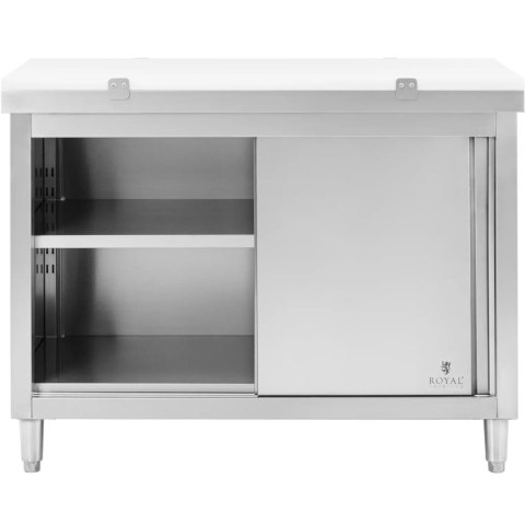 SZAFKA GASTRONOMICZNA WOLNOSTOJĄCA Z DESKĄ DO KROJENIA STAL 120 X 60 CM SZAFKA GASTRONOMICZNA WOLNOSTOJĄCA Z DESKĄ DO KROJENIA STAL 120 X 60 CM