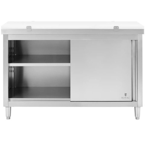 SZAFKA GASTRONOMICZNA WOLNOSTOJĄCA Z DESKĄ DO KROJENIA STAL 140 X 60 CM SZAFKA GASTRONOMICZNA WOLNOSTOJĄCA Z DESKĄ DO KROJENIA STAL 140 X 60 CM