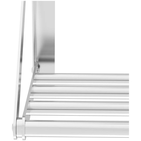 PÓŁKA ŚCIENNA WISZĄCA RURKOWA SKŁADANA STAL 60 X 30 CM PÓŁKA ŚCIENNA WISZĄCA RURKOWA SKŁADANA STAL 60 X 30 CM