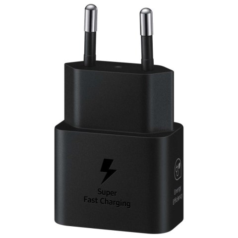 ŁADOWARKA SIECIOWA SAMSUNG GAN 25W SFC Z KABLEM USB-C CZARNA ŁADOWARKA SIECIOWA SAMSUNG GAN 25W SFC Z KABLEM USB-C CZARNA
