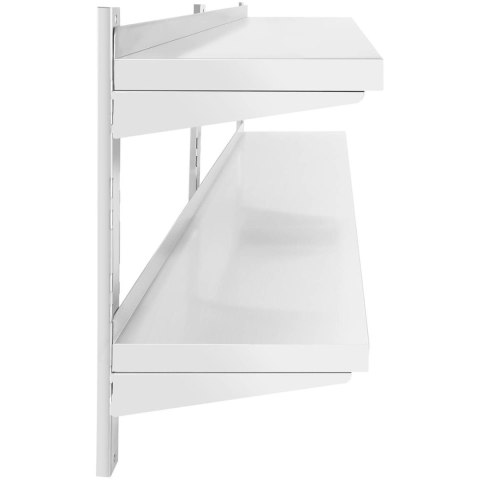 PÓŁKA ŚCIENNA WISZĄCA GASTRONOMICZNA PODWÓJNA Z REGULACJĄ STAL 180 X 40 CM PÓŁKA ŚCIENNA WISZĄCA GASTRONOMICZNA PODWÓJNA Z REGULACJĄ STAL 180 X 40 CM