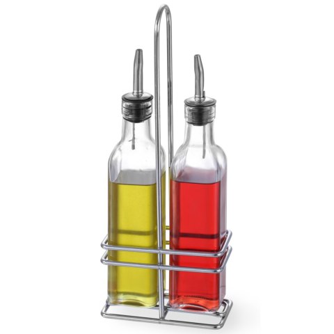 Zestaw stołowy butelki z koszykiem do oliwy i octu winnego 2 x 237ml - Hendi 460245 Zestaw stołowy butelki z koszykiem do oliwy i octu winnego 2 x 237ml - Hendi 460245