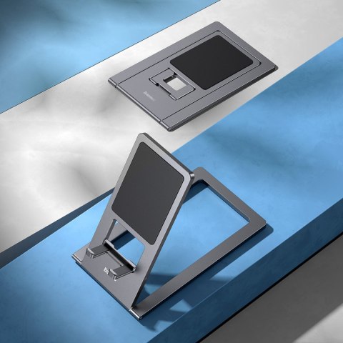 Biurkowy stojak uchwyt podstawka na tablet składana szary Biurkowy stojak uchwyt podstawka na tablet składana szary