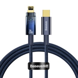 Explorer Series kabel przewód USB-C Iphone Lightning 20W 1m niebieski