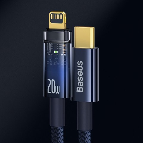 Explorer Series kabel przewód USB-C Iphone Lightning 20W 1m niebieski Explorer Series kabel przewód USB-C Iphone Lightning 20W 1m niebieski