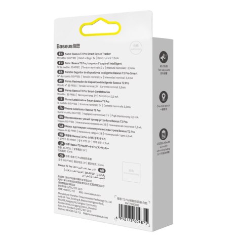 Inteligentny lokalizator GPS do kluczy torebki dla dziecka T2 Pro biały Inteligentny lokalizator GPS do kluczy torebki dla dziecka T2 Pro biały