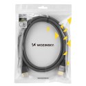 Kabel przewód HDMI 2.1 8K 60 Hz 48 Gbps 4K 120 Hz 2K 144 Hz 3 m srebrny