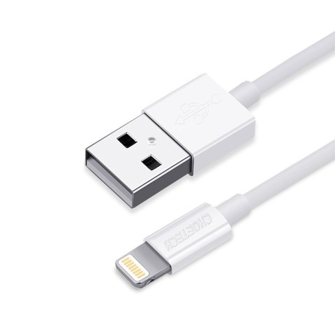 Kabel przewód USB-A - Lightning MFI 1.8m certyfikowany biały Kabel przewód USB-A - Lightning MFI 1.8m certyfikowany biały