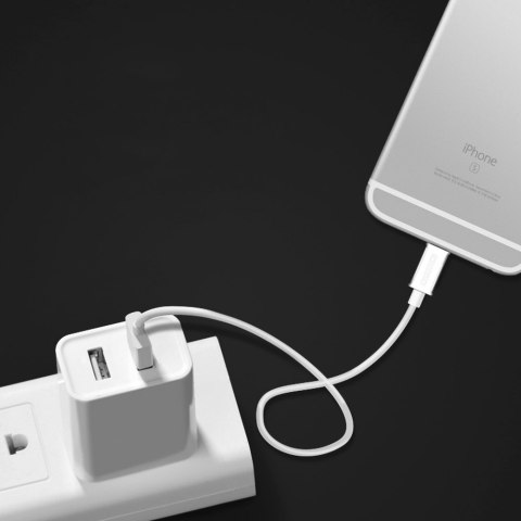 Kabel przewód USB-A - Lightning MFI 1.8m certyfikowany biały Kabel przewód USB-A - Lightning MFI 1.8m certyfikowany biały