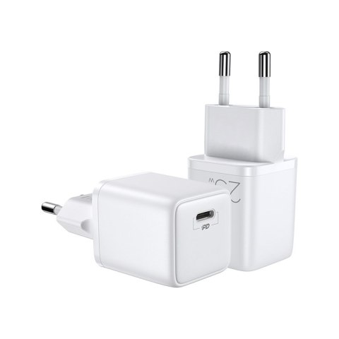 Mała szybka ładowarka zasilacz USB-C PD 5-12V 25W - biały