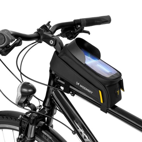 Torba rowerowa na ramę z etui na telefon 1l czarny Torba rowerowa na ramę z etui na telefon 1l czarny