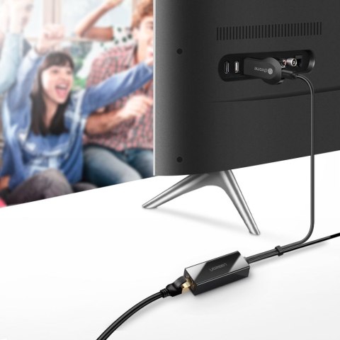 Zewnętrzna karta sieciowa LAN micro USB 100Mbps do Chromecast 1m czarny Zewnętrzna karta sieciowa LAN micro USB 100Mbps do Chromecast 1m czarny