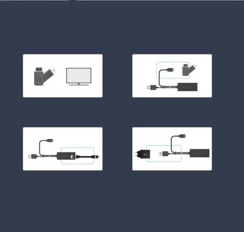 Zewnętrzna karta sieciowa LAN micro USB 100Mbps do Chromecast 1m czarny Zewnętrzna karta sieciowa LAN micro USB 100Mbps do Chromecast 1m czarny