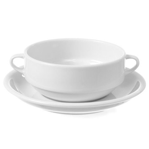 SPODEK Z PORCELANY DO BULIONÓWKI OPTIMA ŚR. 170MM ZESTAW 12SZT. - HENDI 770931