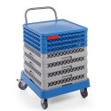 WÓZEK DO TRANSPORTU KOSZY DO ZMYWAREK 7 KOSZY 50X50CM - HENDI 877173