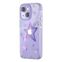 Etui pokrowiec w gwiazdki iPhone 14 Plus Heart Star Series PURPLE STAR