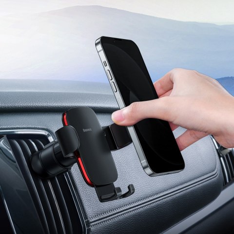 Grawitacyjny uchwyt samochodowy na telefon na kratkę Metal Age II czarny Grawitacyjny uchwyt samochodowy na telefon na kratkę Metal Age II czarny
