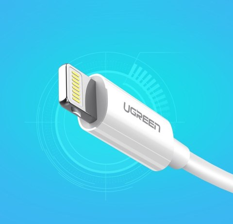Kabel przewód do iPhone USB - Lightning MFI 2m 2.4A biały Kabel przewód do iPhone USB - Lightning MFI 2m 2.4A biały