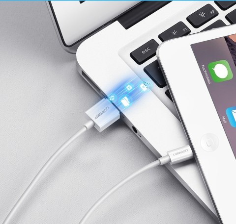 Kabel przewód do iPhone USB - Lightning MFI 2m 2.4A biały Kabel przewód do iPhone USB - Lightning MFI 2m 2.4A biały